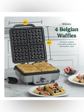 Cuisinart Belgian Waffle Maker with Pancake Plates - Model WAF300
